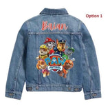 Custom Stitch Denim Jacket, Personalized Kids Jean Jacket
