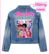 Custom Denim Jacket Saja Boys K-Pop Fans, Personalised Handcrafted Kpop Gift