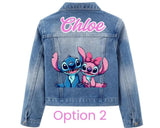 Custom Stitch Denim Jacket, Personalized Kids Jean Jacket