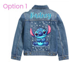 Custom Stitch Denim Jacket, Personalized Kids Jean Jacket