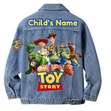 Custom Toy Story Denim Jacket for Kids Personalised Name, Birthday Gift.