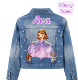 Princess Sofia the First Custom Denim Jacket, Personalized with name.