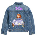 Princess Sofia the First Custom Denim Jacket, Personalized with name.