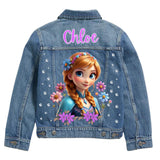Frozen Princess Custom Denim Jacket Anna