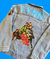Custom Kids Denim Jacket, Personalized Theme, Birthday Party