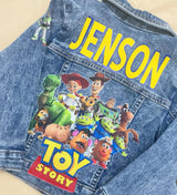 Custom Toy Story Denim Jacket for Kids Personalised Name, Birthday Gift.